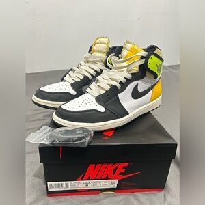 Jordan Sneakers Black White Yellow